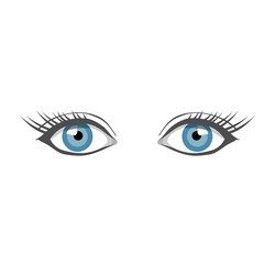 pair of female eyes vector design