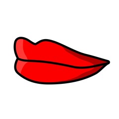red woman lips symbol
