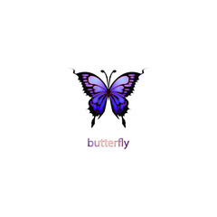 butterfly illustration logo