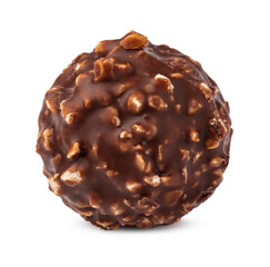 Chocolate Belgian candy isolated on white background