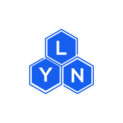 LYN letter logo design on White background. LYN creative initials letter logo concept. LYN letter design. 