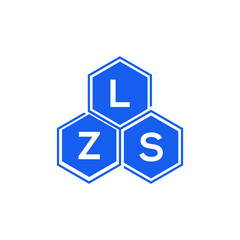 LZS letter logo design on White background. LZS creative initials letter logo concept. LZS letter design. 