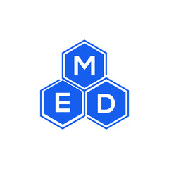 MED letter logo design on white background. MED  creative initials letter logo concept. MED letter design.
