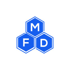 MFD letter logo design on white background. MFD  creative initials letter logo concept. MFD letter design.
