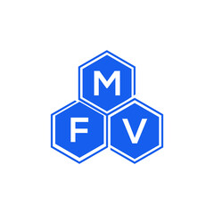 MFV letter logo design on white background. MFV  creative initials letter logo concept. MFV letter design.
