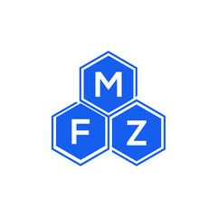 Obraz premium MFZ letter logo design on white background. MFZ creative initials letter logo concept. MFZ letter design. 