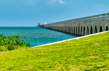 Overseas Highway Bridge near Money Key Channel, Florida - USA