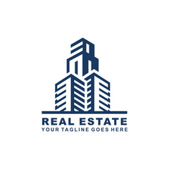 Real estate logo design vector illustration