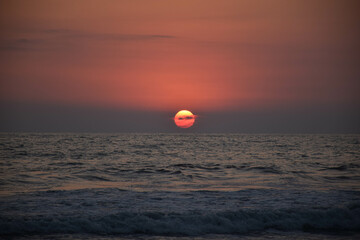atardecer en el mar