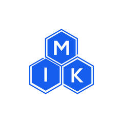 MIK letter logo design on White background. MIK creative initials letter logo concept. MIK letter design. 