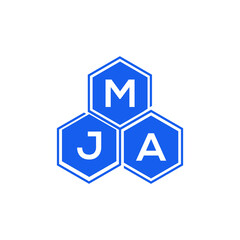 MJA letter logo design on White background. MJA creative initials letter logo concept. MJA letter design. 