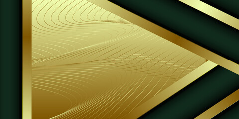Abstract gold and green background