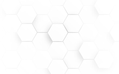 hexagon concept design abstract technology background vector EPS, Abstract white hexagon concept background, soft white background.	
