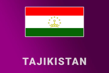 Tajikistan  flag. TJ national banner. Tajikistan  patriotism symbol and name.