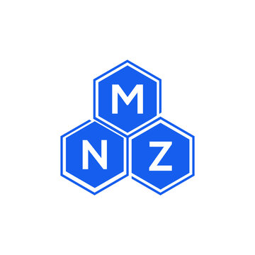 MNZ letter logo design on White background. MNZ creative initials letter logo concept. MNZ letter design. 