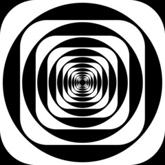 Abstract geometric design with tunnel diminishing perspective effect.