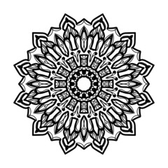 Hand drawn mandala. decoration in ethnic oriental  doodle ornament.