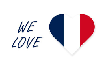 WE LOVE FRANCE HEART