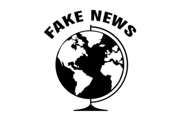 Ein Globus mit dem Schlagwort FAKE NEWS