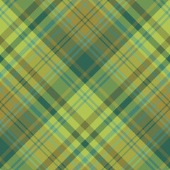 Seamless pattern in cozy green colors for plaid, fabric, textile, clothes, tablecloth and other things. Vector image. 2