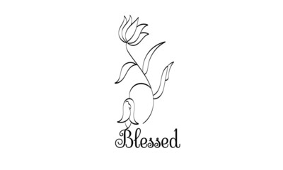 Botanical Christian Tattoo Design or use as poster, card, flyer or T Shirt