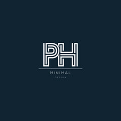 Minimal PH initial based icon logo