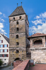 Fototapeta na wymiar Ulm, Germany. Butcher's Tower (Metzgerturm), 1349