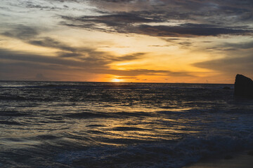 Fototapeta premium Sunset on the ocean, Bali, Indonesia.