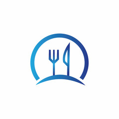 Fototapeta premium fork and spoon restaurant logo vector template Part 2