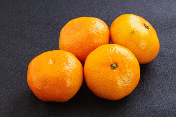 Fresh ripe juicy yellow mandarin