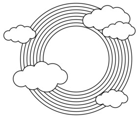 Black and white doodle character