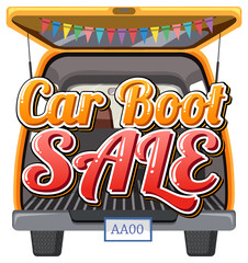 Car boot sale typography design