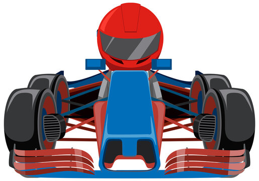 A formula racing car with a racer