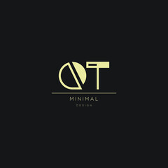 Monogram icon logo QT