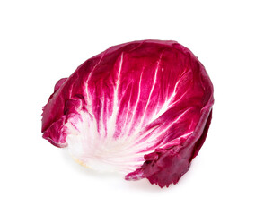 Obraz premium Radicchio leaf, red salad isolated on white