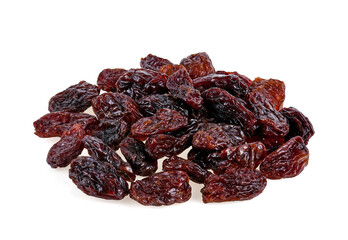 Raisins isolated on white background