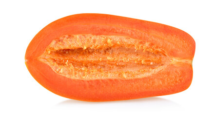 fresh papaya isolated on white background