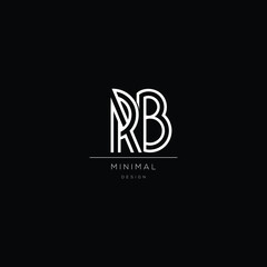 RB business type logo vector, initial concept icon logo
