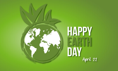 Earth Day. Environmental protection template for banner, card, poster, background.