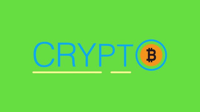 4k video of crypto green background design.