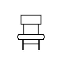Graphic flat chair icon for your design and website
