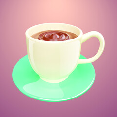 3d mesh hot chocolate