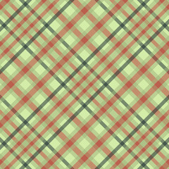 Seamless tartan plaid pattern with texture and retro color.