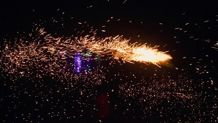 fireworks in the night sky