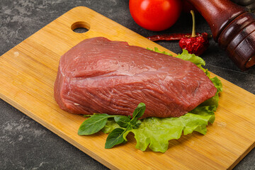 Raw beef piece for cooking