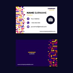 Abstract Name Card Design for Business or Company