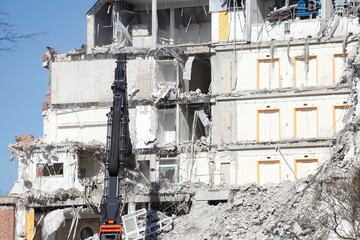 Trümmer eines abgerissenen Hauses, Bremen, Deutschland, Europa