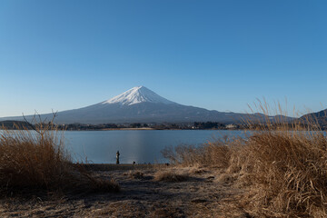 Fototapeta premium 河口湖から眺める富士山