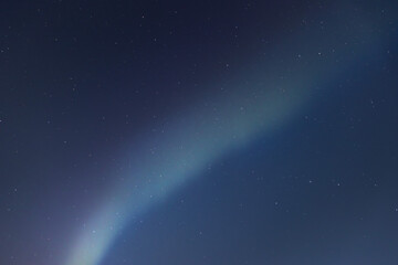 Obraz na płótnie Canvas beautiful aurora borealis on the blue night sky