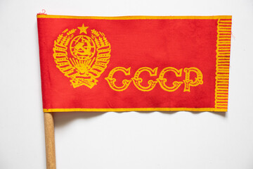 Red flag of the Soviet Union USSR. Back to the Soviet Union. Sanctions against Russia and the crisis